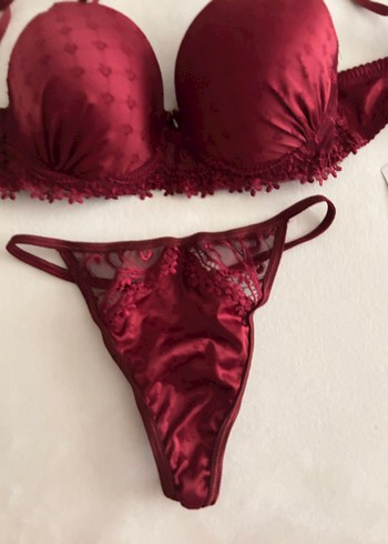 Nbb Bordo Nakışlı Bohem Glam Sütyen Takımı