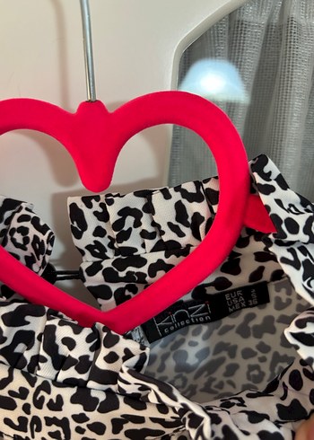 s Beden gri Renk Gri Zebra Desenli Uzun Kollu Kuşaklı gömlek