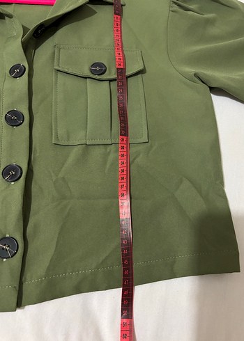36 Beden haki Renk Kadın Haki Mini Ceket ve Pantolon Takım