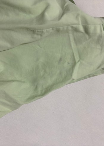 Diğer Loose Fit Pileli Yeşil Mini şort Etek