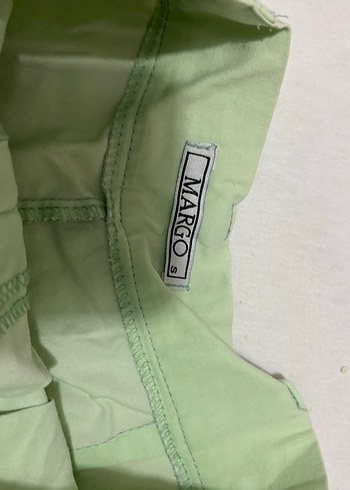 s Beden Loose Fit Pileli Yeşil Mini şort Etek