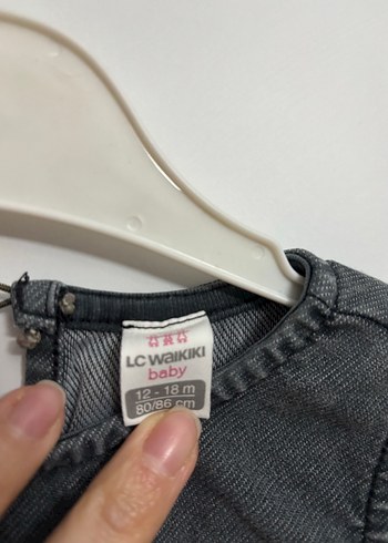 LC Waikiki Kız Çocuk Gri Denim Kolsuz Elbise