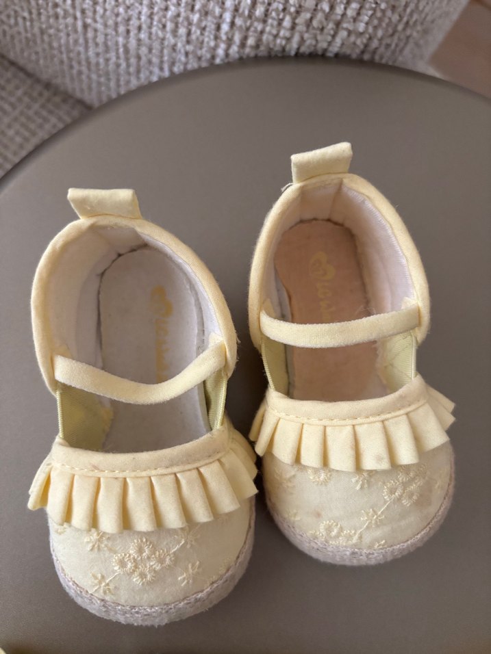 Sarı Nakışlı Bohem Kız Bebek İlk Adım Ayakkabısı - Görsel 4