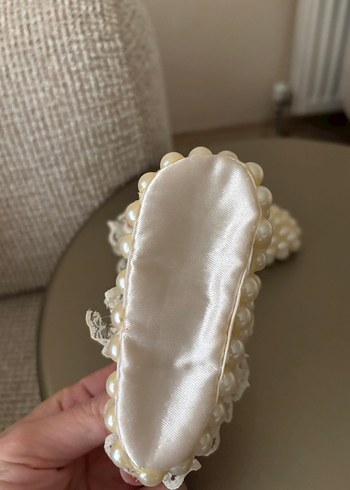 Dantel Detaylı İnci Süslemeli Kız Çocuk Özel Ayakkabı - Görsel 3