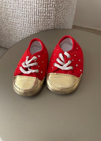 Kız Bebek Kırmızı Puantiyeli İlk Adım Ayakkabısı - Görsel 2