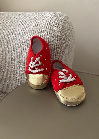 Kız Bebek Kırmızı Puantiyeli İlk Adım Ayakkabısı - Görsel 4