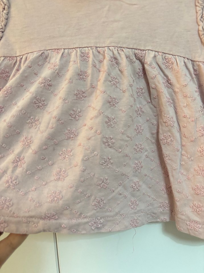 Kız Çocuk Pembe Nakışlı Uzun Kollu bluz - Görsel 2