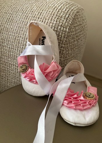 Pembe Fırfırlı Kız Çocuk Bale Ayakkabısı - Görsel 2