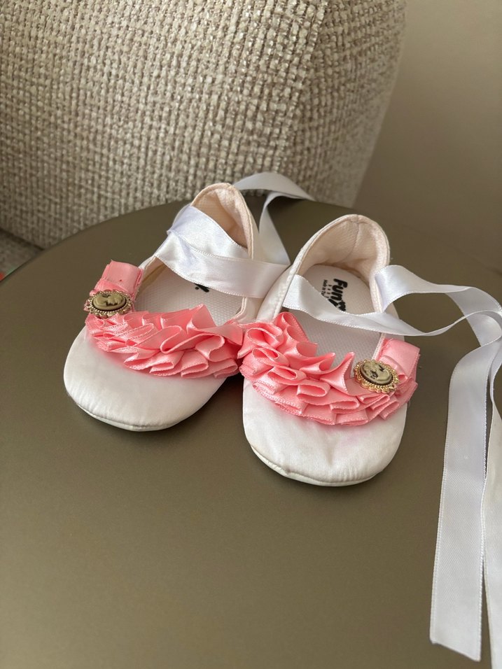 Pembe Fırfırlı Kız Çocuk Bale Ayakkabısı - Görsel 3