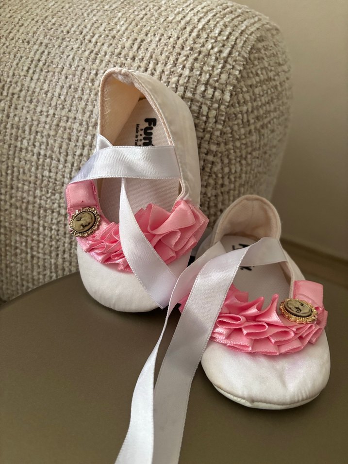 Pembe Fırfırlı Kız Çocuk Bale Ayakkabısı - Görsel 2