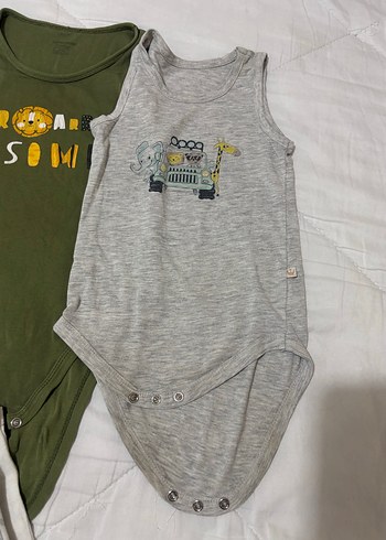 Uzun Kollu Gri Erkek Bebek Body - Görsel 5