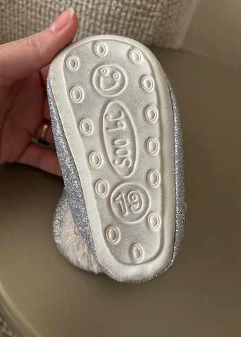 Kız Çocuk Gri Kürklü Babet Ayakkabı - Görsel 3