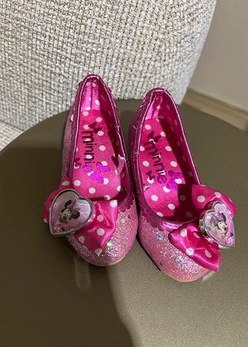 Kız Çocuk topuklu Pullu Pembe Babet - Görsel 2