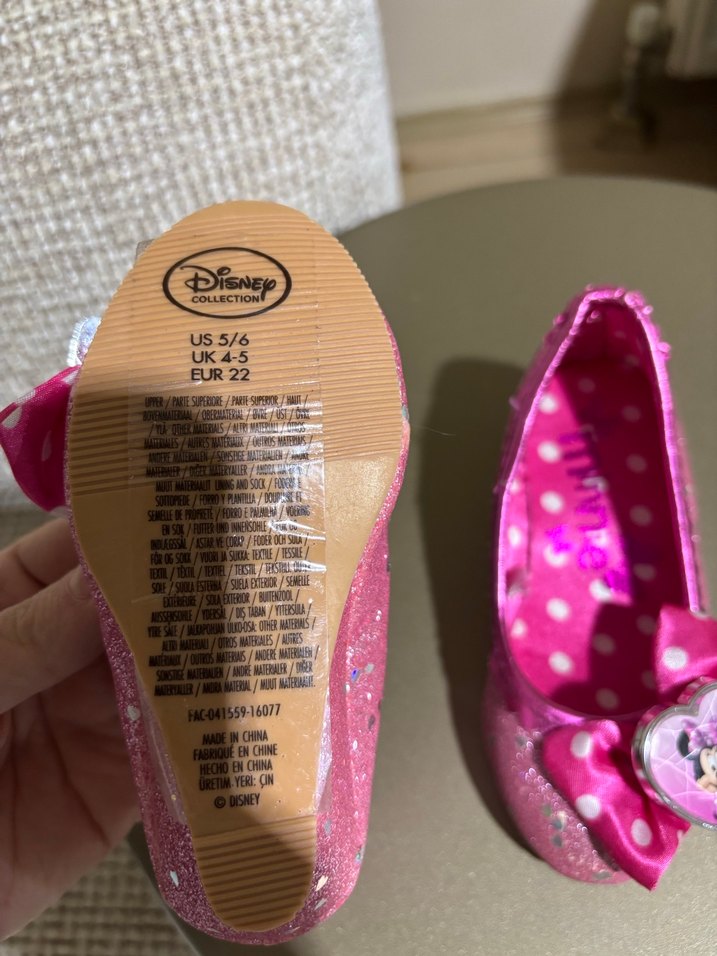 Kız Çocuk topuklu Pullu Pembe Babet - Görsel 5