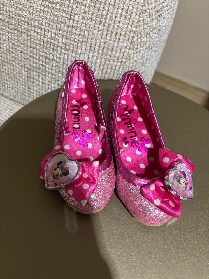 Kız Çocuk topuklu Pullu Pembe Babet - Görsel 2