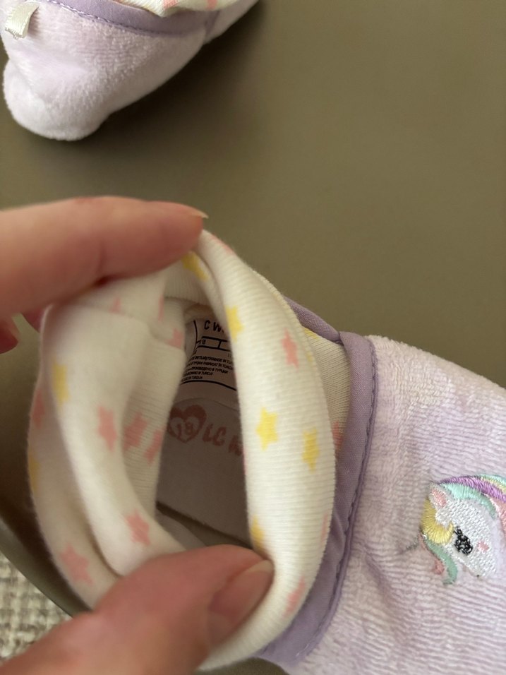 Nakışlı Mor Kız Çocuk Ev Terliği - Görsel 3