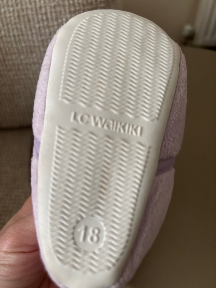 Nakışlı Mor Kız Çocuk Ev Terliği - Görsel 4