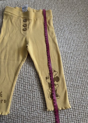 Sarı Düğmeli Kız Çocuk Tayt - Görsel 2