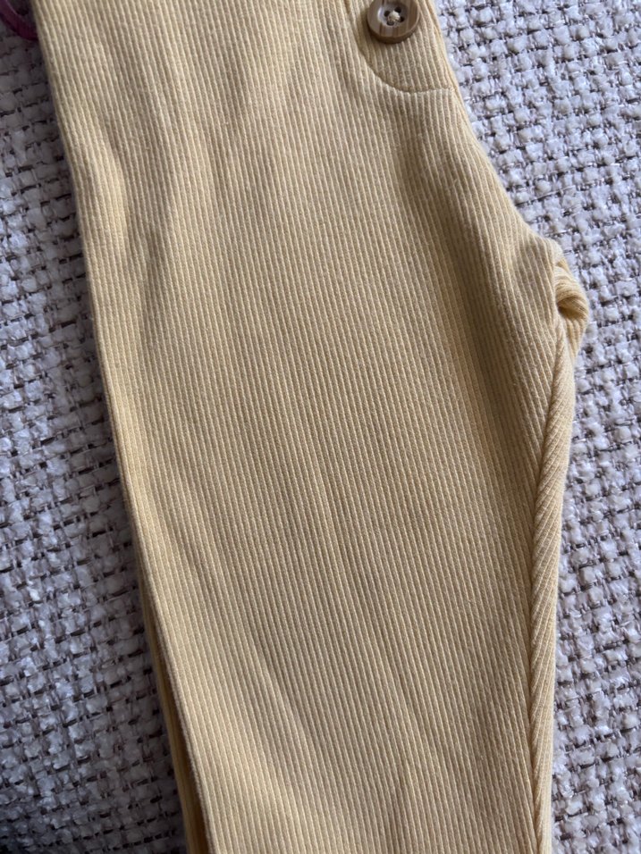 Sarı Düğmeli Kız Çocuk Tayt - Görsel 5