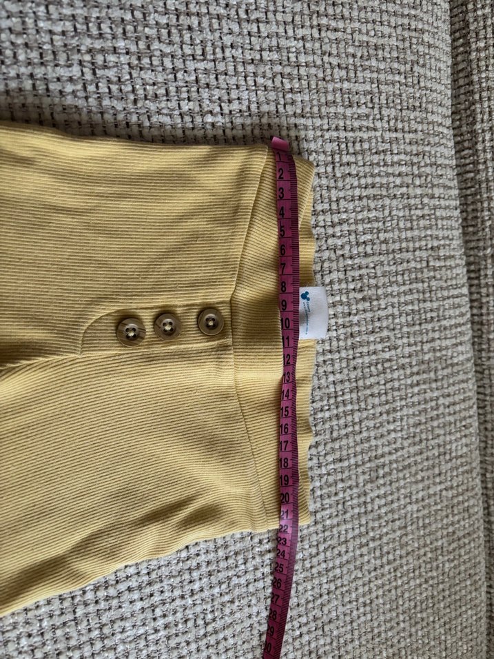 Sarı Düğmeli Kız Çocuk Tayt - Görsel 3