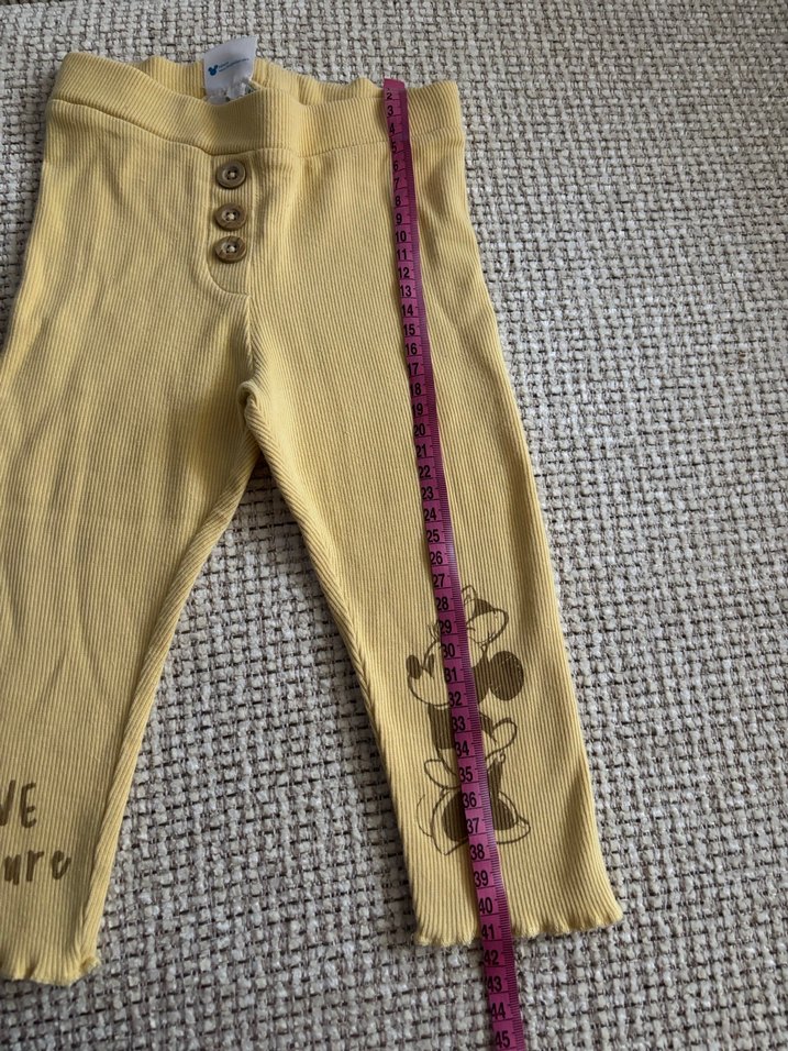 Sarı Düğmeli Kız Çocuk Tayt - Görsel 2