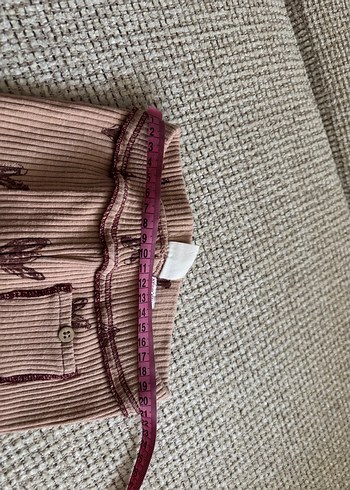 Nakışlı Kahverengi Kız Çocuk Tayt - Görsel 5