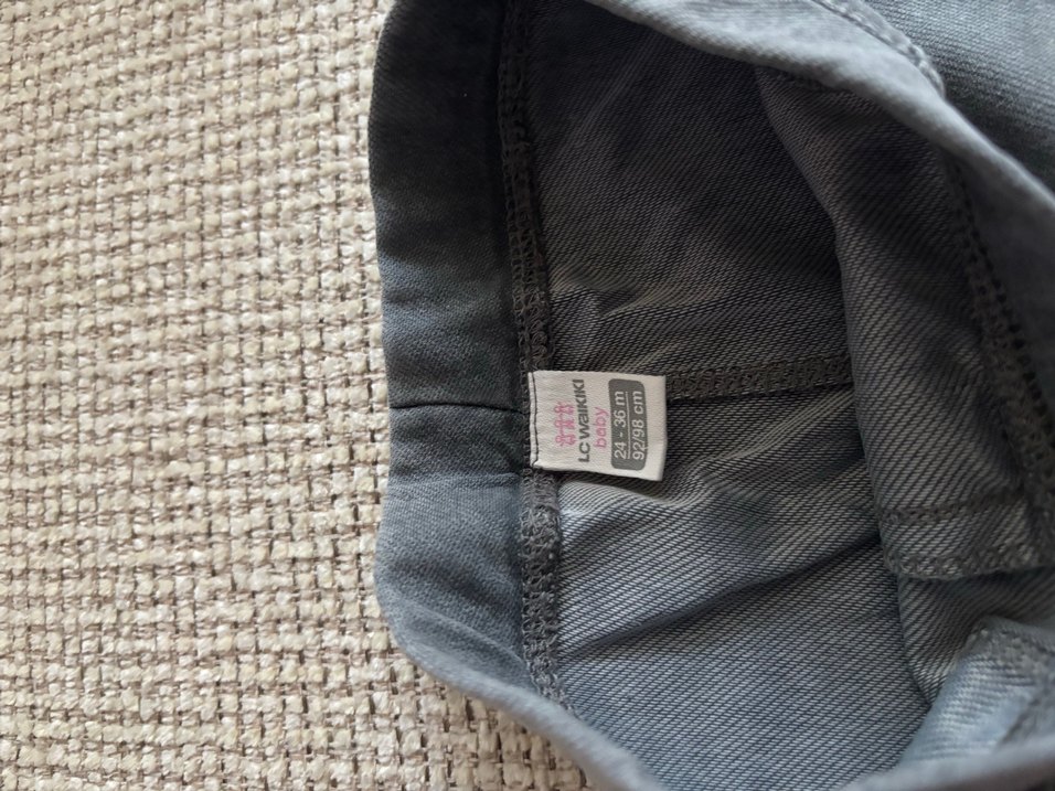 Kız Çocuk Gri Denim Tayt - Görsel 4