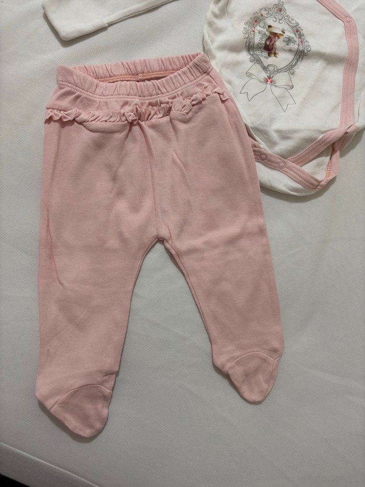 Beyaz Nakışlı Dantel Detaylı Bebek Takımı - Görsel 2