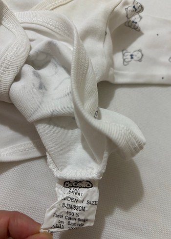 Beyaz Ayıcık Desenli Bebek Takımı - Görsel 7