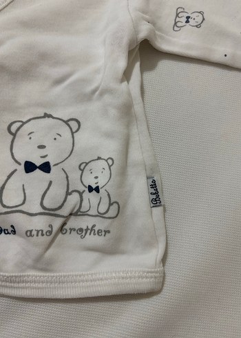 Beyaz Ayıcık Desenli Bebek Takımı - Görsel 6