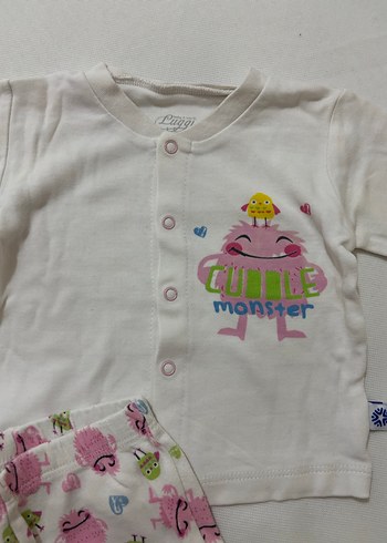 Renkli Baskılı Uzun Kollu Bebek Kıyafet Takımı - Görsel 3