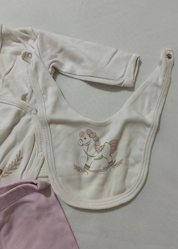 Pembe Uzun Kollu Bebek Kıyafet Takımı - Görsel 3