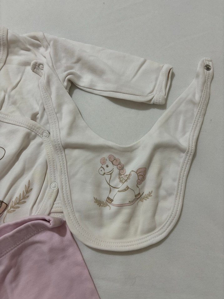 Pembe Uzun Kollu Bebek Kıyafet Takımı - Görsel 3