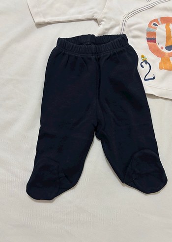 Beyaz Aslan Baskılı Erkek Bebek Takımı - Görsel 2