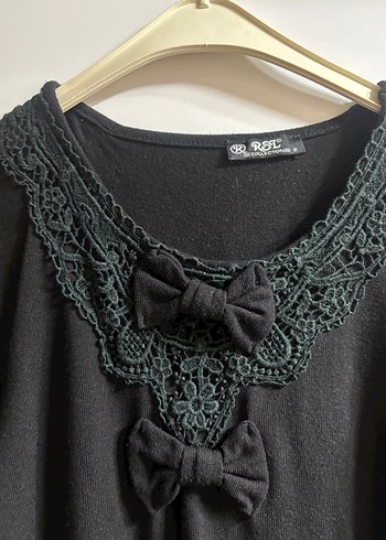 Siyah Dantel Detaylı Kadın Bluz - Görsel 3
