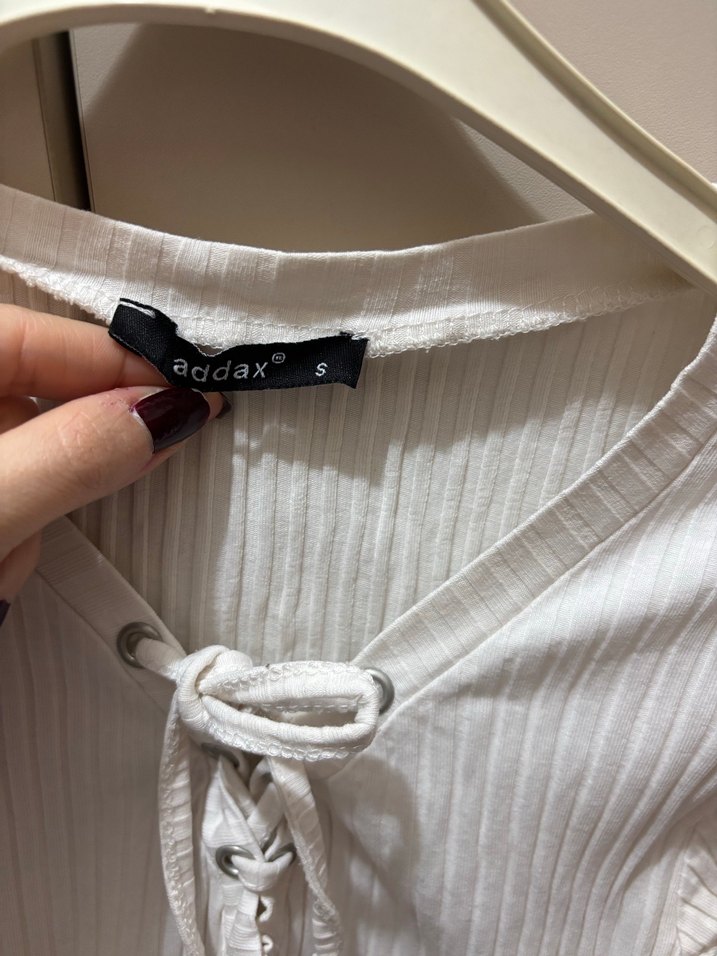 V Yaka Beyaz Triko Kadın Kazak - Görsel 2