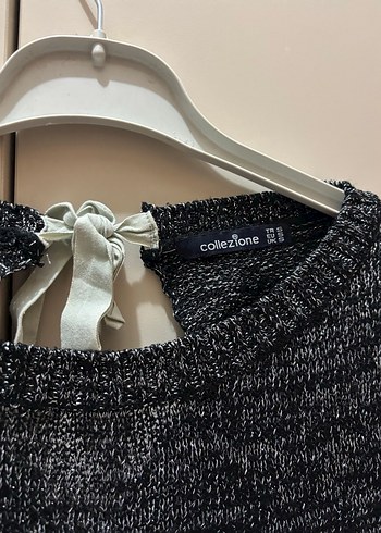 Gri Örgü Kadın Triko Kazak - Görsel 4