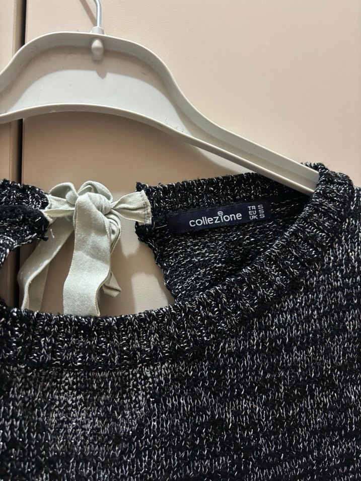 Gri Örgü Kadın Triko Kazak - Görsel 4