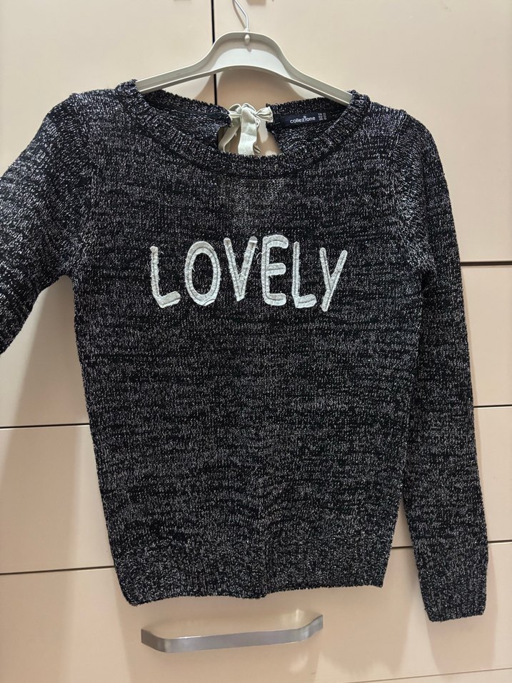 Gri Örgü Kadın Triko Kazak - Görsel 2