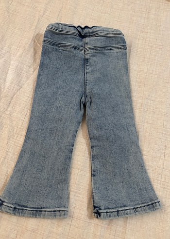 LC Waikiki Kız Çocuk Mavi Bağlama Desenli Bol Kesim Kot Pantolon