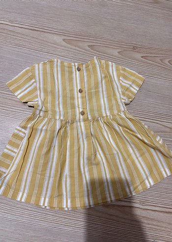 LC Waikiki Sarı Çizgili Kız Çocuk Bohem Elbise