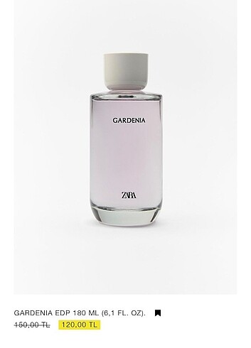 Zara gardenia 180 ml