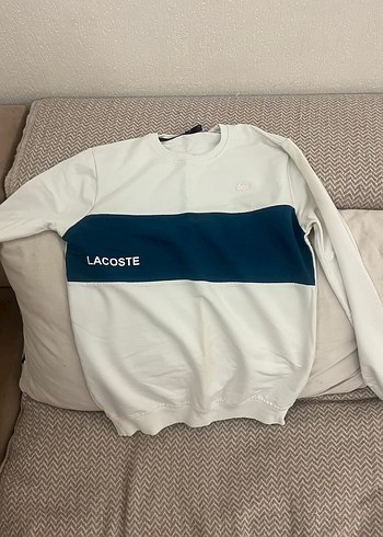 Erkek Beyaz Basic Crew Neck Sweatshirt - Görsel 3