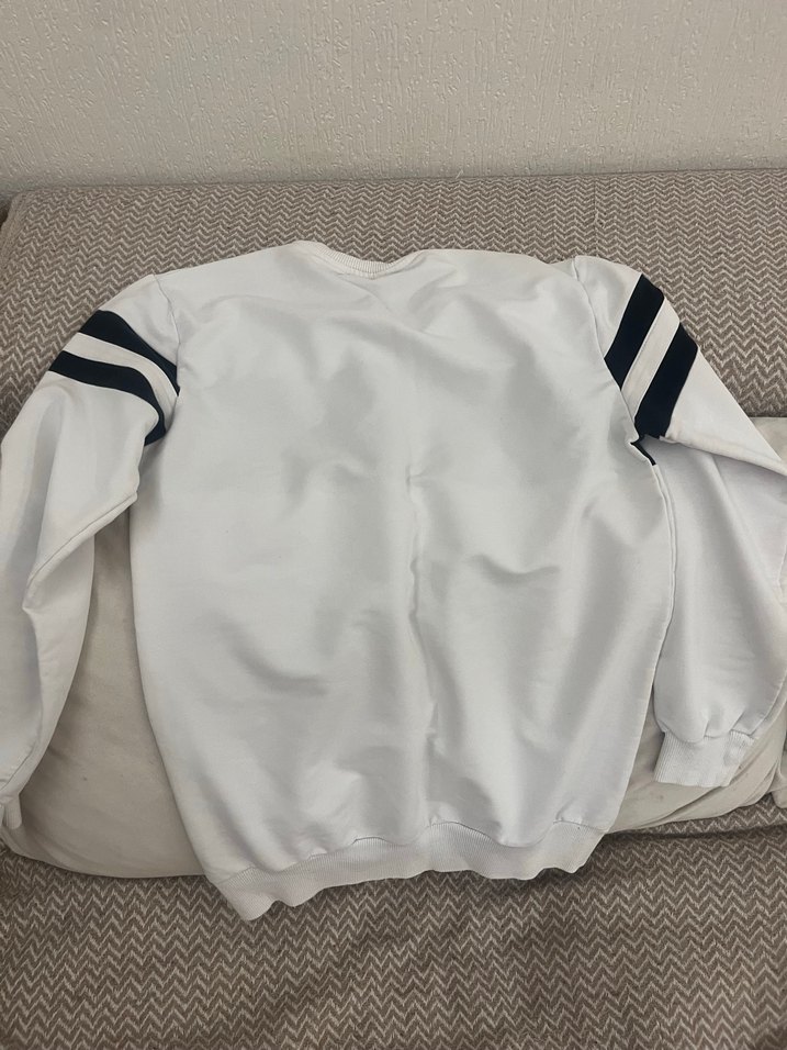 Beyaz Pamuklu Erkek Kazak - Görsel 2