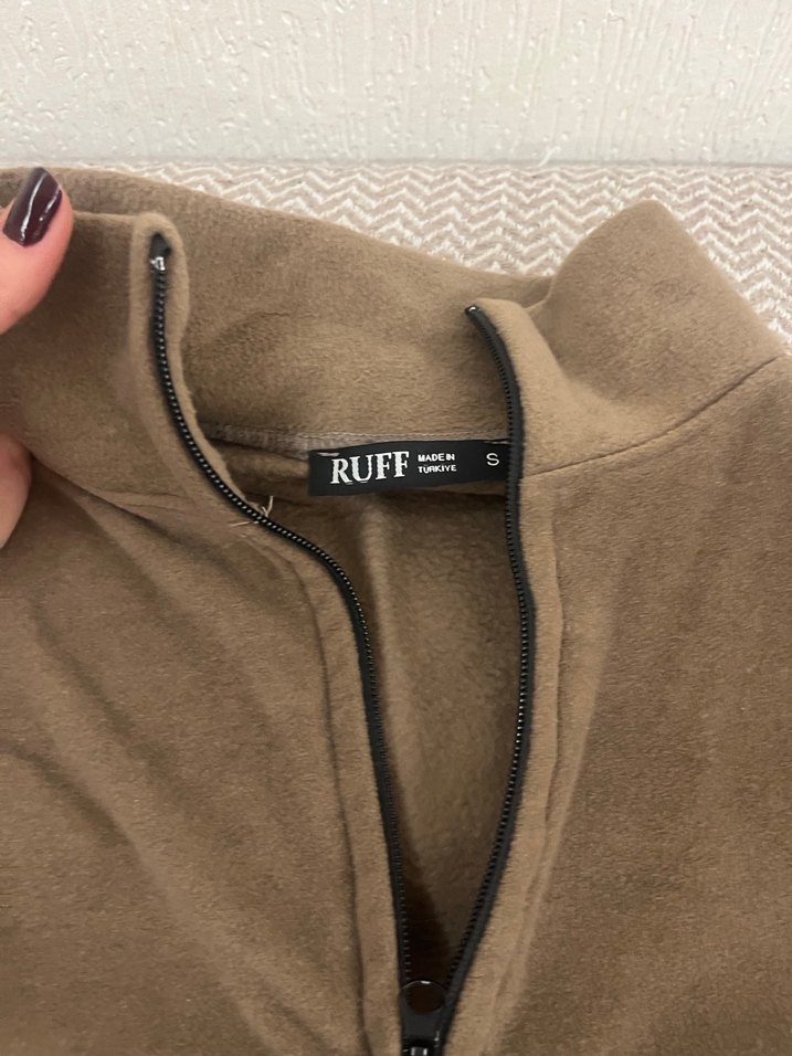 Kahverengi Yumuşak Kumaşlı Boğazlı Sweatshirt - Görsel 2