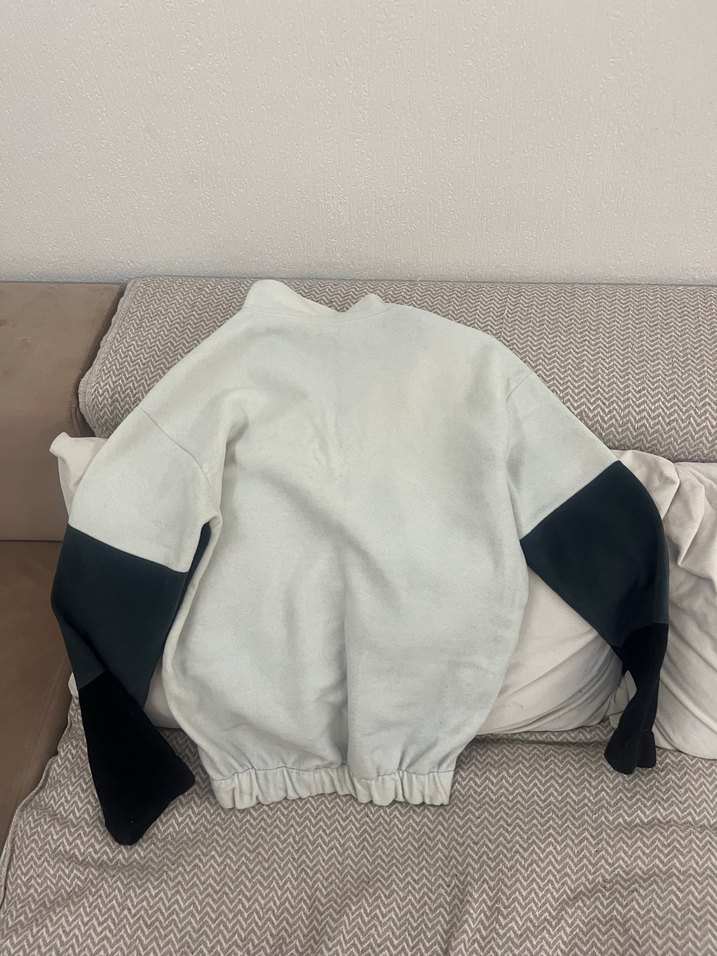 Yakası fermuarlı Gri Erkek Sweatshirt - Görsel 3