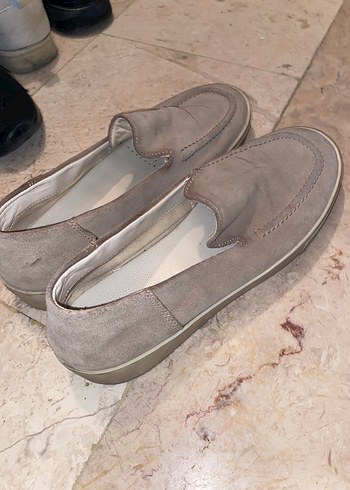 Bej Gri Süet Erkek Loafer Ayakkabı - Görsel 3