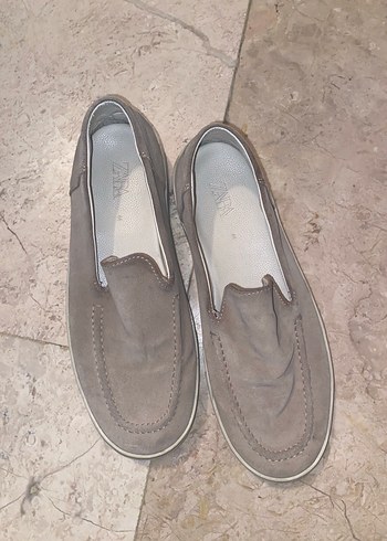 Bej Gri Süet Erkek Loafer Ayakkabı - Görsel 2