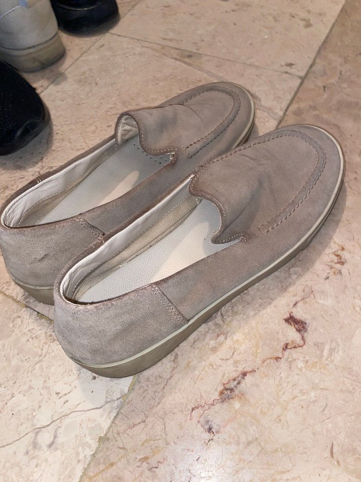 Bej Gri Süet Erkek Loafer Ayakkabı - Görsel 3