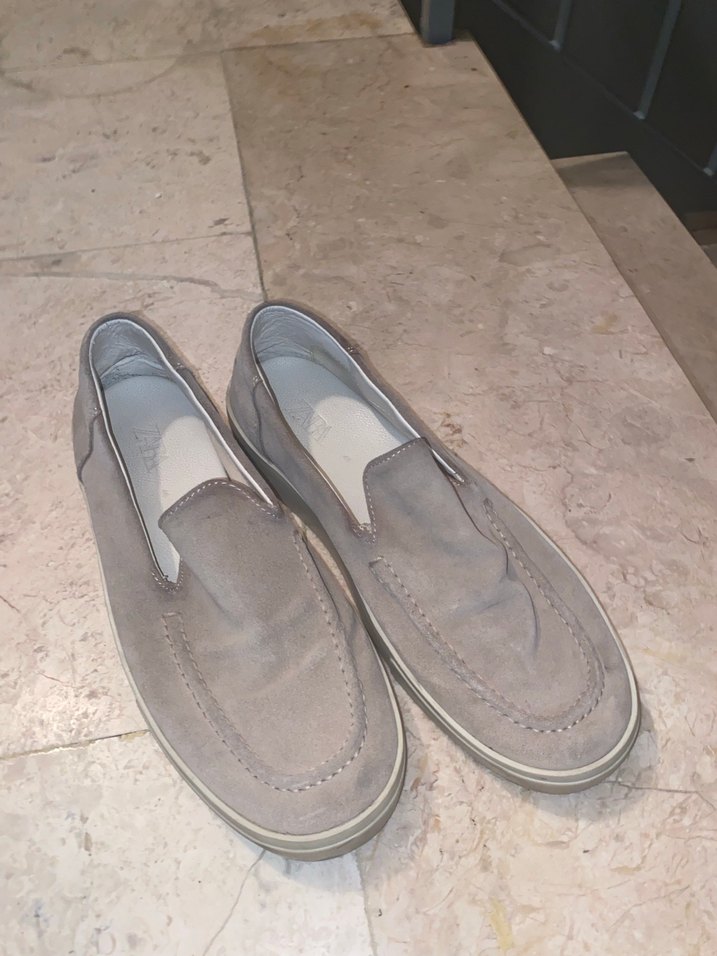 Bej Gri Süet Erkek Loafer Ayakkabı - Görsel 4